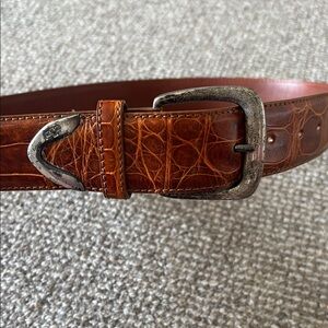 Ralph Lauren Brown Genuine American Alligator Leather Women’s Belt Sz 28 70/85